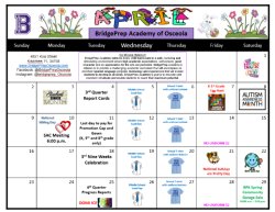 April Activities Calendar  